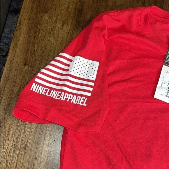 💥NWT Nine Line Apparel Men’s Red Patriotic Short Sleeve T-Shirt Size Small - Picture 2 of 6
